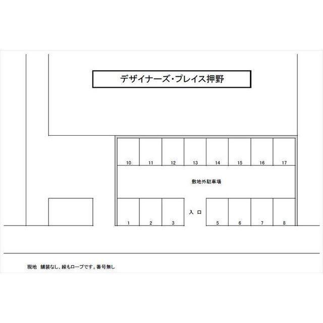 デザイナーズ・プレイス月極駐車場の駐車配置図