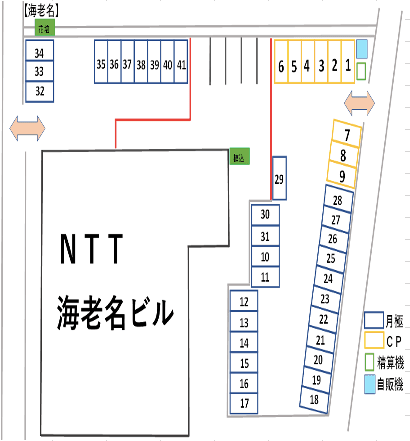 海老名駐車場の駐車配置図