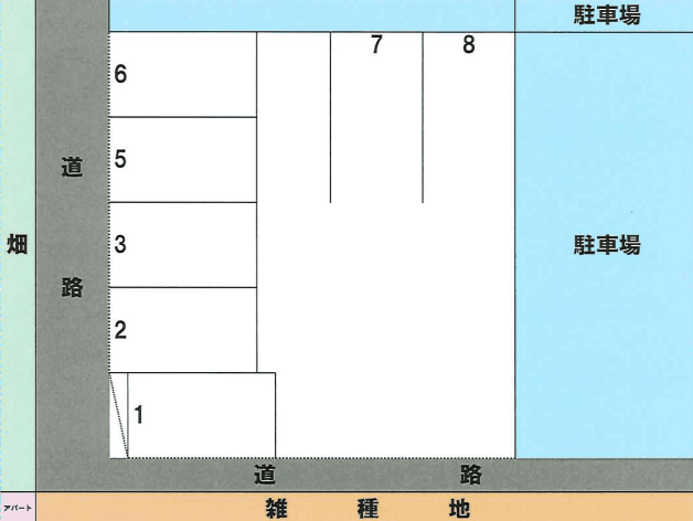 長坂坂野駐車場の駐車配置図