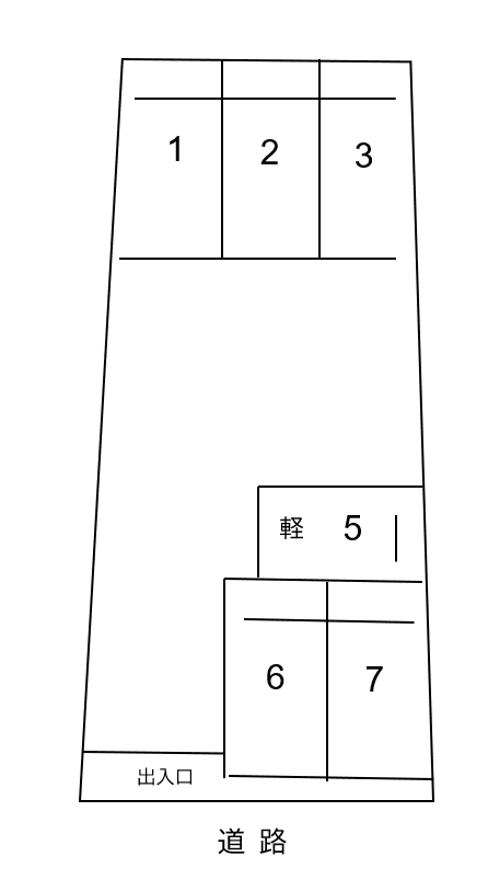 竹岡駐車場の駐車配置図