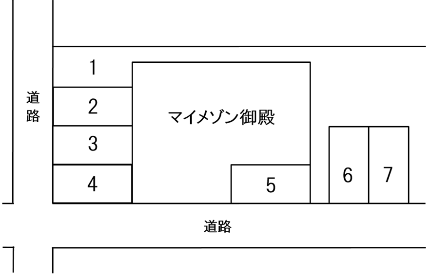 マイメゾン御殿駐車場の駐車配置図