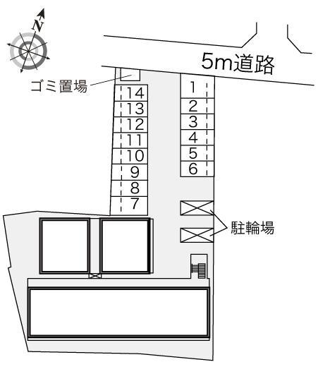 シルフィード郡津(22621)の駐車配置図