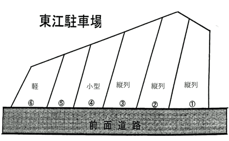 東江駐車場の駐車配置図