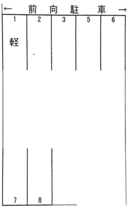山﨑弥太郎駐車場の駐車配置図