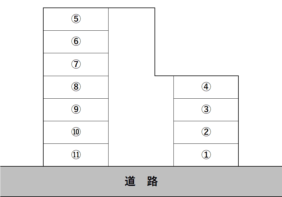 マキパーキングの駐車配置図