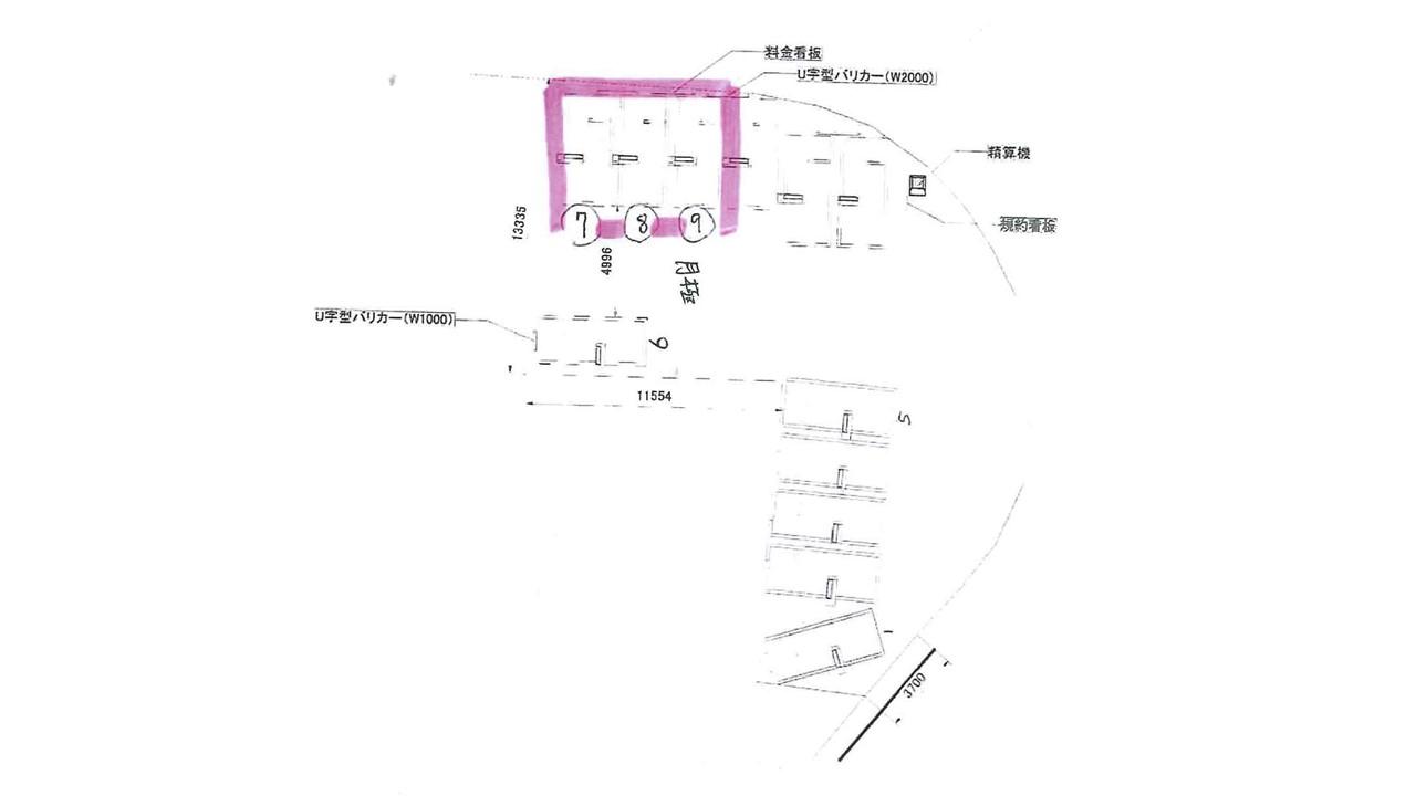西区稲生町杁先第１の駐車配置図