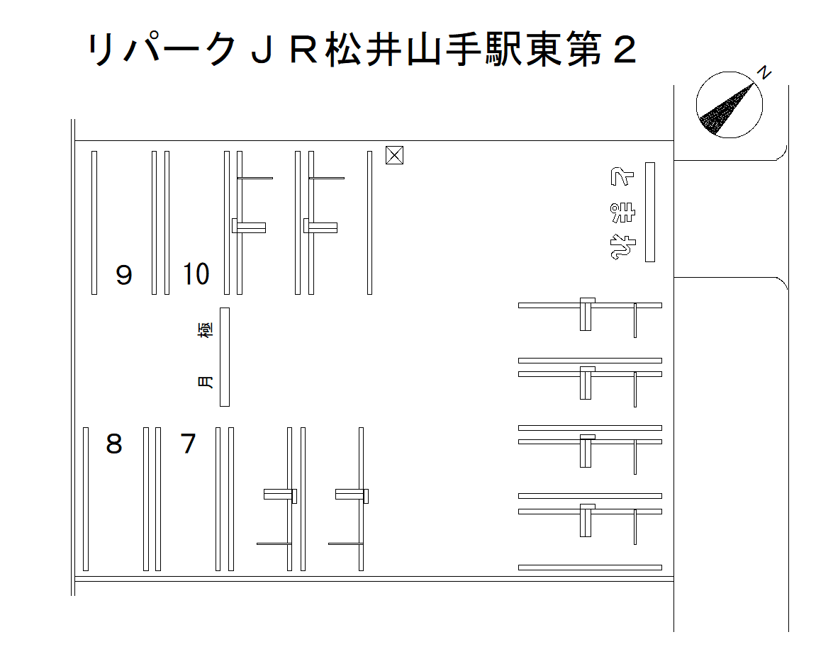ＪＲ松井山手駅東第２の駐車配置図