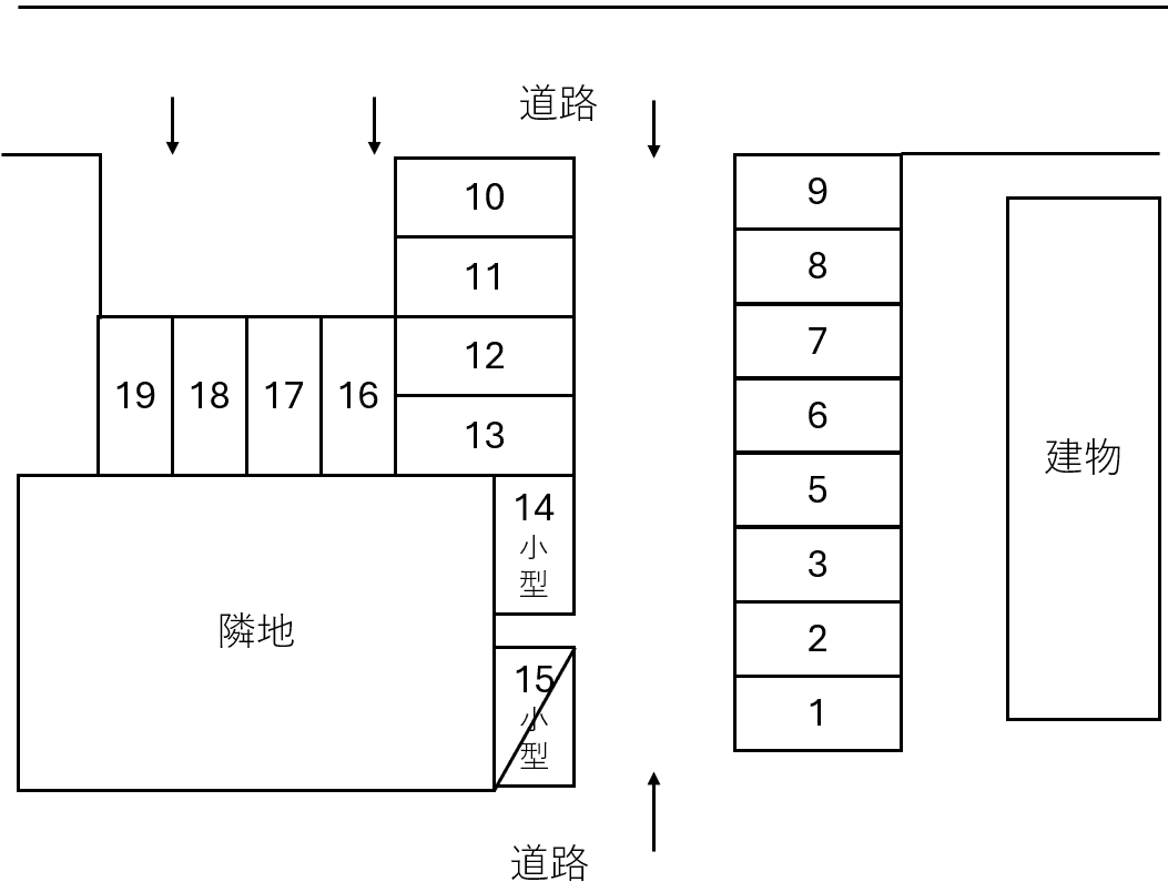第３笠原駐車場の駐車配置図