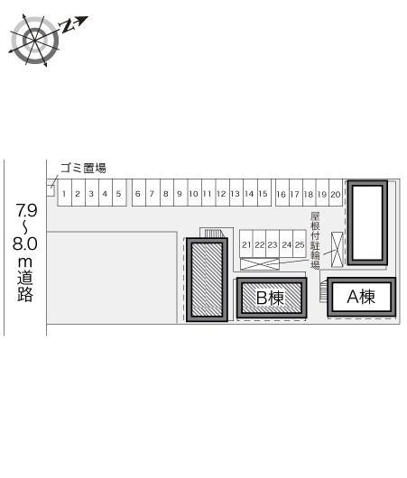 新涯ロータスＢ棟(18539)の駐車配置図