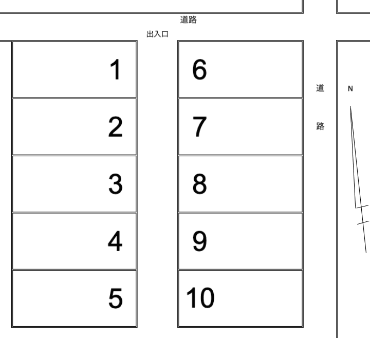 26.大江1丁目駐車場の駐車配置図