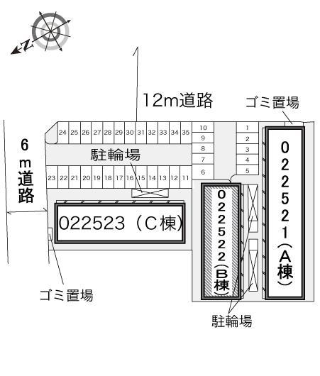 ドミール細江Ｎ弐番館(22522)の駐車配置図