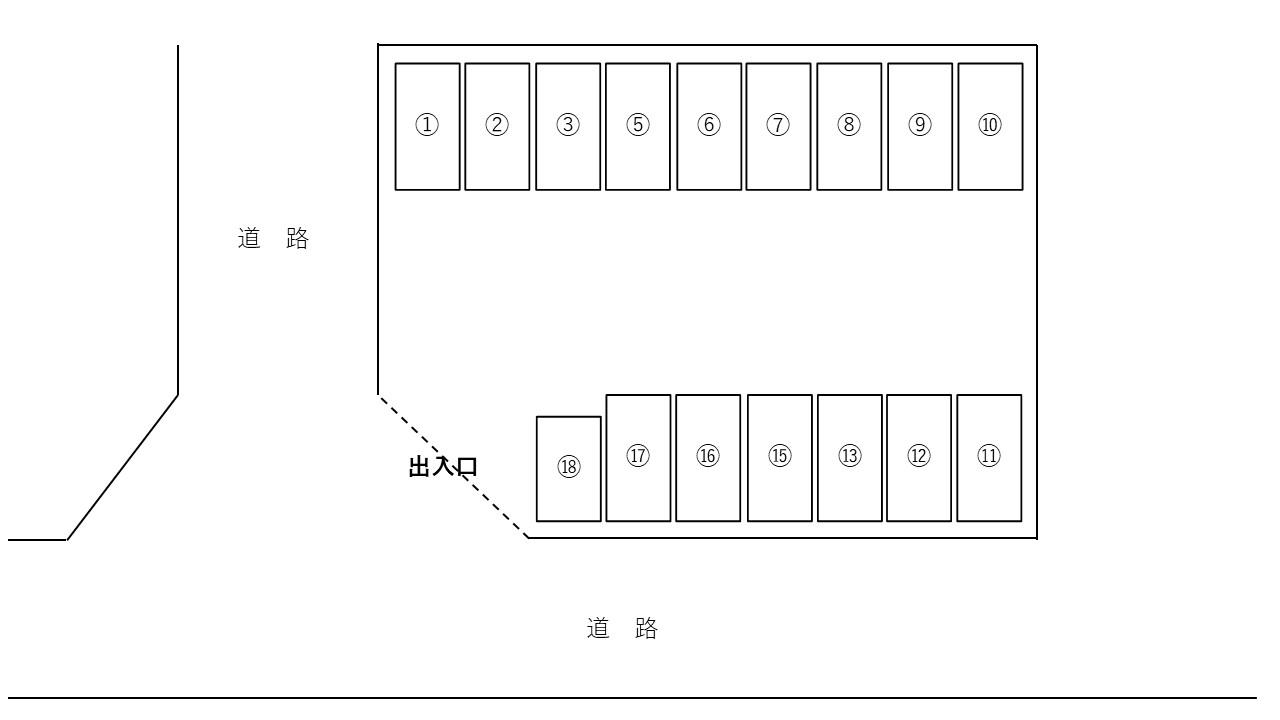 藤井駐車場の駐車配置図