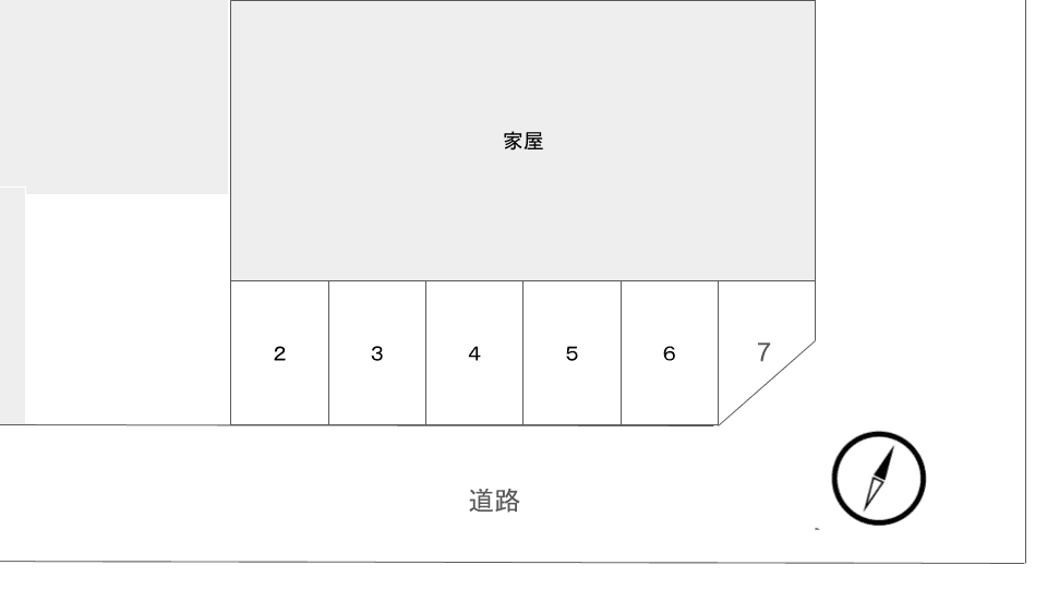 山西614-3-5の駐車配置図