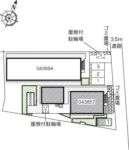 ノンノン(43857)の駐車配置図
