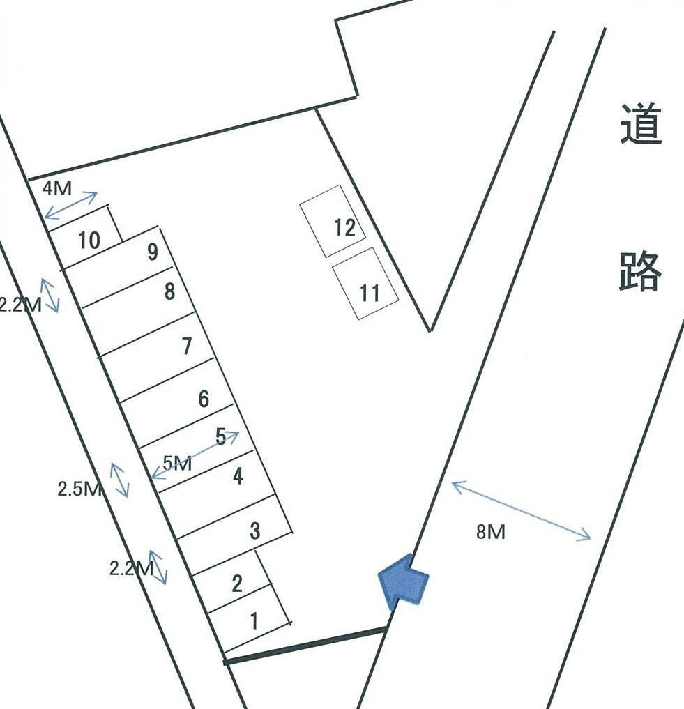 中津１丁目駐車場Ⅰの駐車配置図