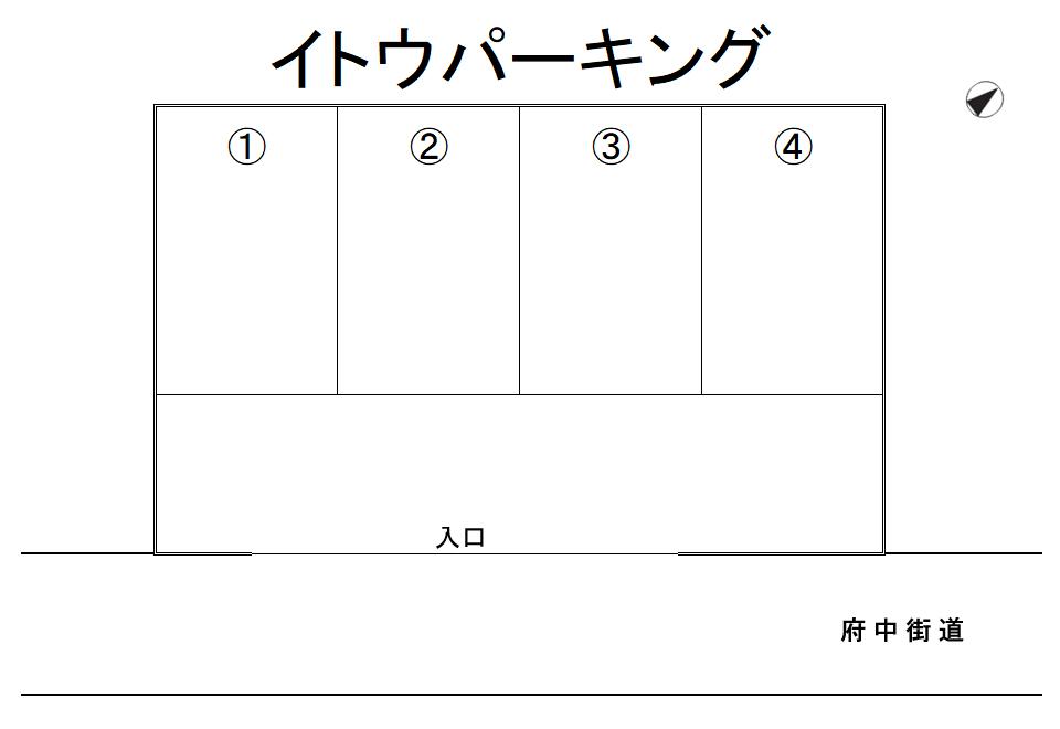 イトウパーキングの駐車配置図
