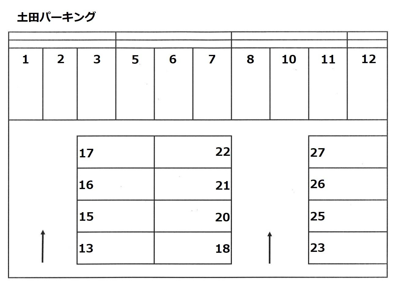土田パーキングの駐車配置図