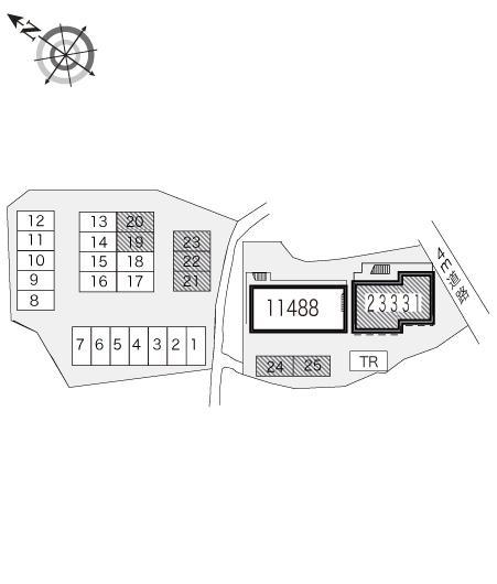 ＫＡＭＯＮⅡ(23331)　敷地外駐車場の駐車配置図