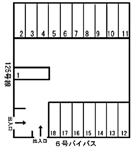 光洋駐車場（田上自動車）の駐車配置図