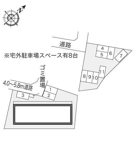 ザーリア(21225)の駐車配置図