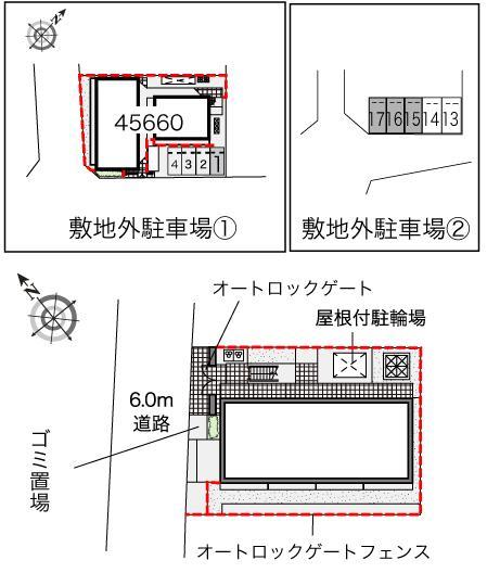 アネモス(44711) 敷地外駐車場の駐車配置図
