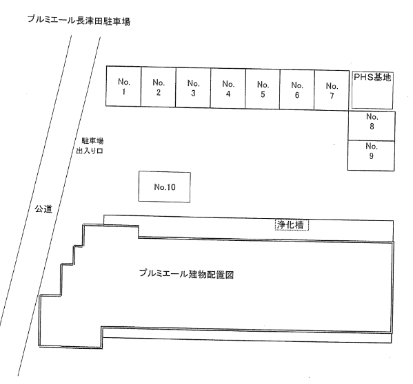 プルミエール長津田の駐車配置図