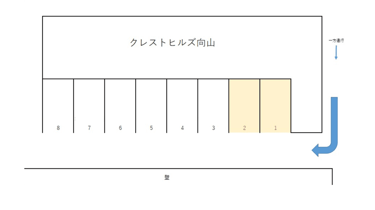 クレストヒルズ向山（駐車場）の駐車配置図