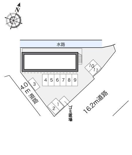 ＮＡＫＡＳＨＩＭＡ(17586)の駐車配置図