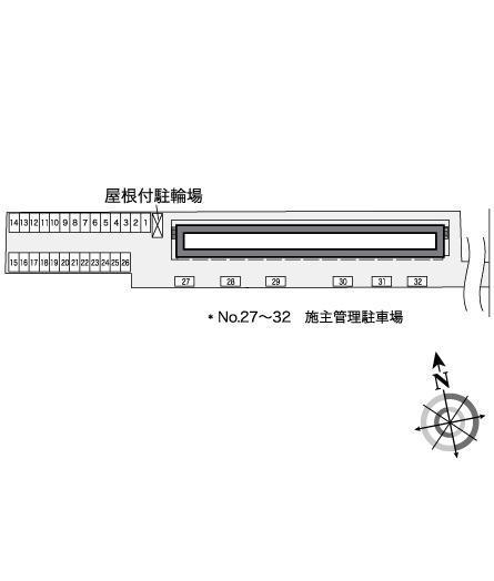 ソレイユⅡ(26600)の駐車配置図