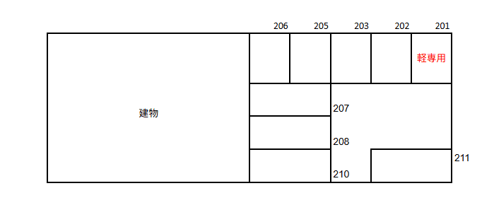 伏屋4丁目駐車場の駐車配置図