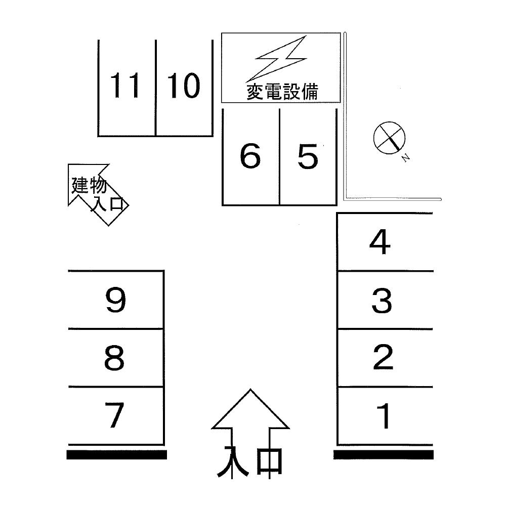 ヴェルデュール相模原駐車場の駐車配置図