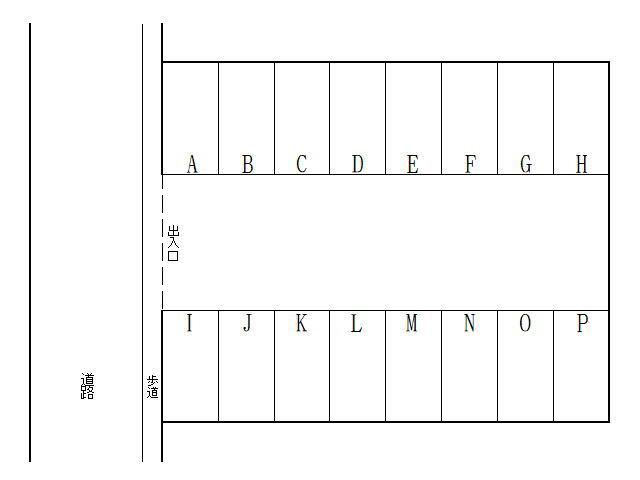 下太田沢田駐車場の駐車配置図