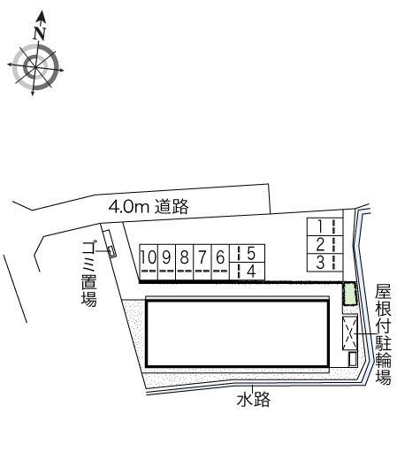 エルーセラハイツ(44462)の駐車配置図