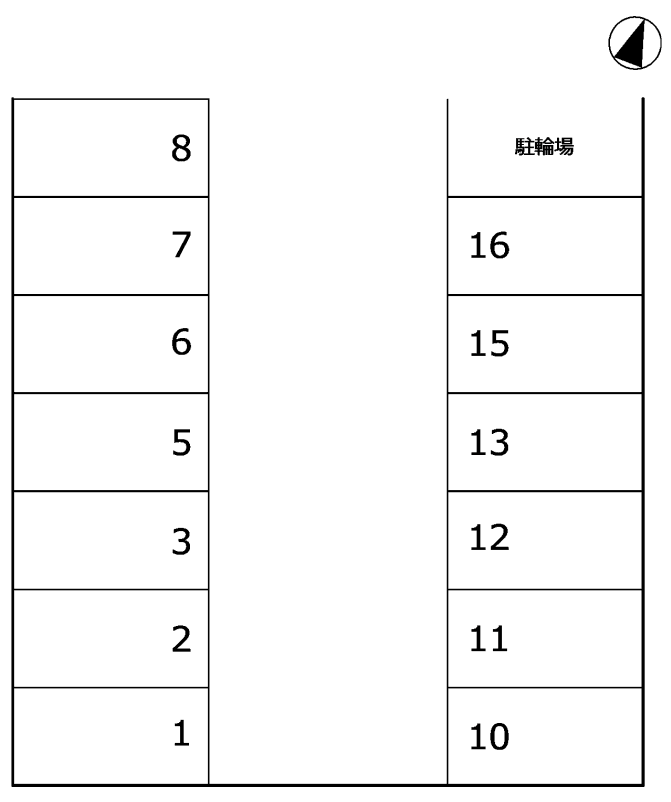 コーポつづきモータープールの駐車配置図