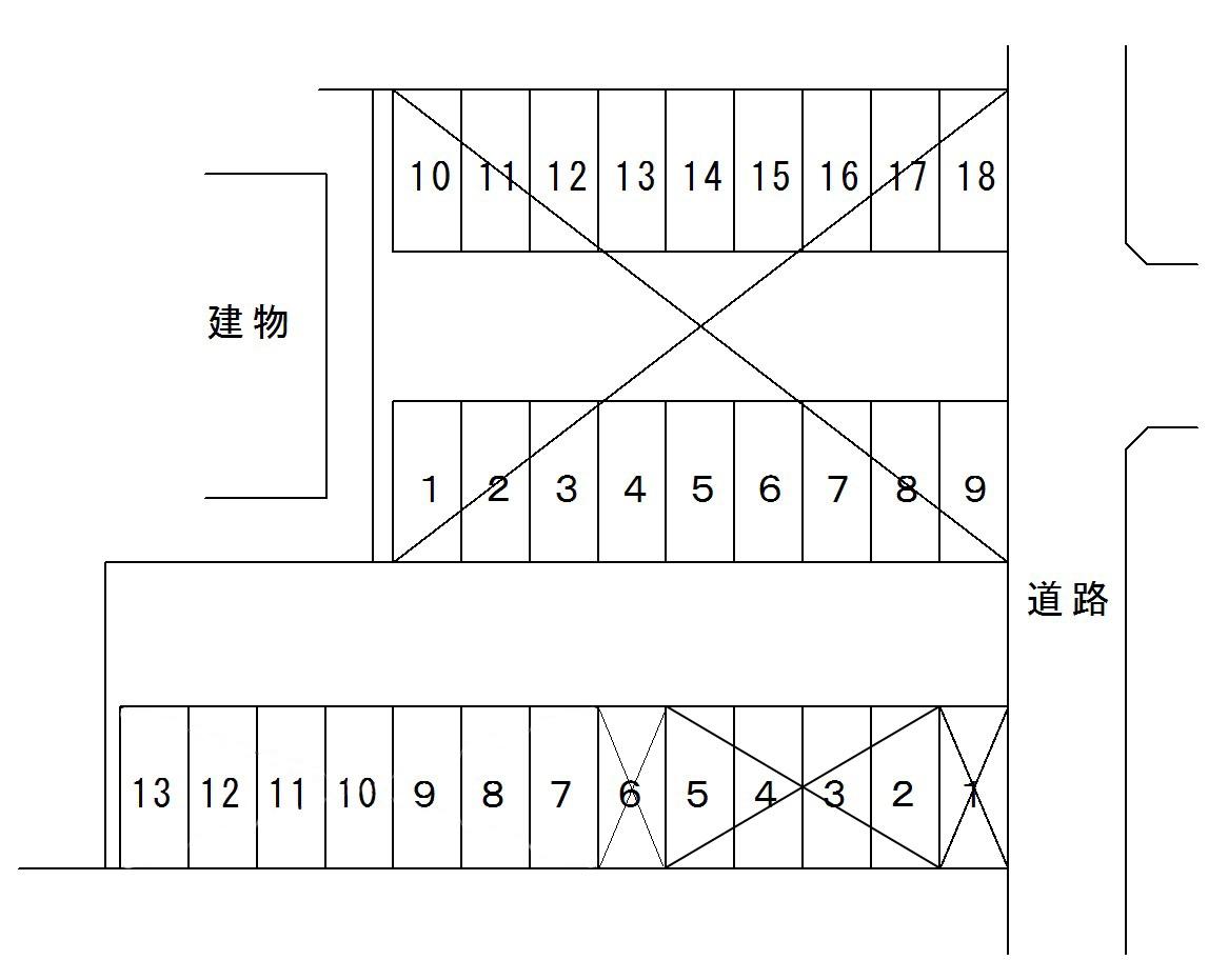 富澤安一他1名駐車場(7~13)の駐車配置図