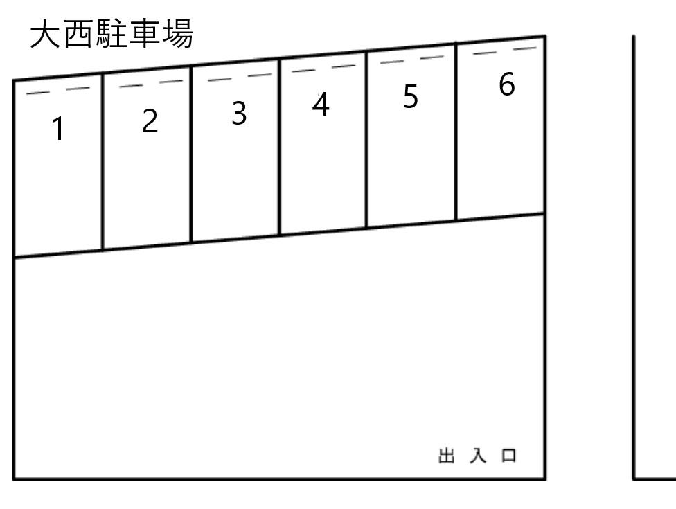 大西駐車場の駐車配置図