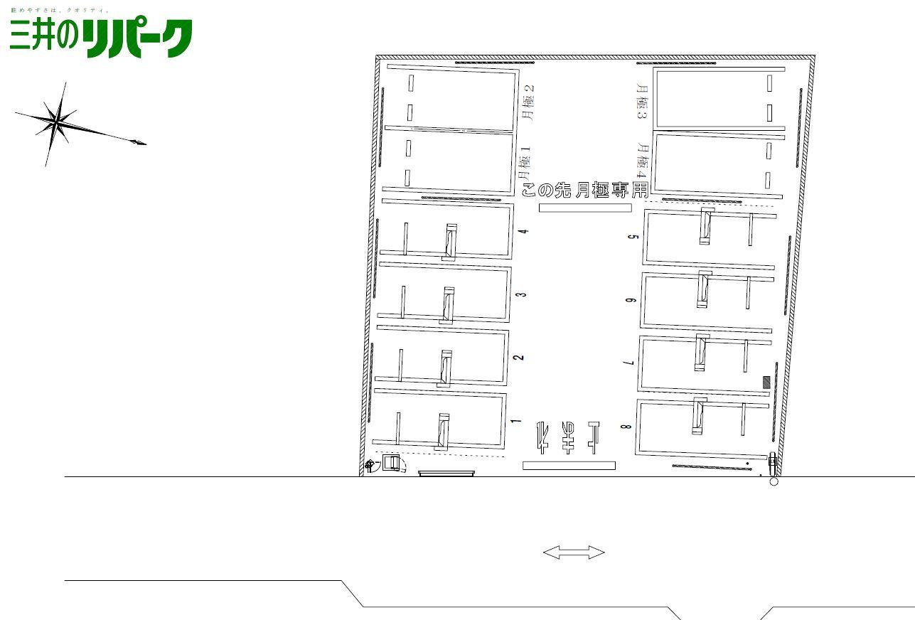 立川栄町５丁目の駐車配置図