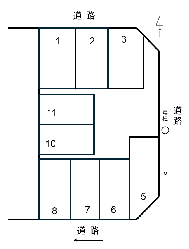 P208の駐車配置図