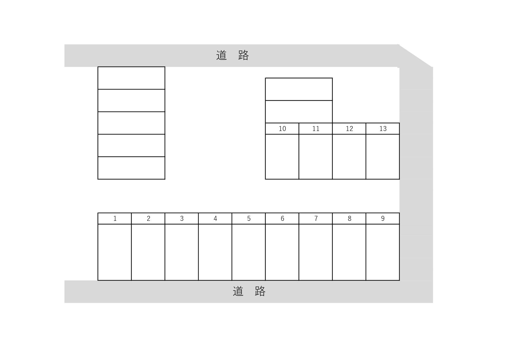 那須塩原駅前駐車場の駐車配置図