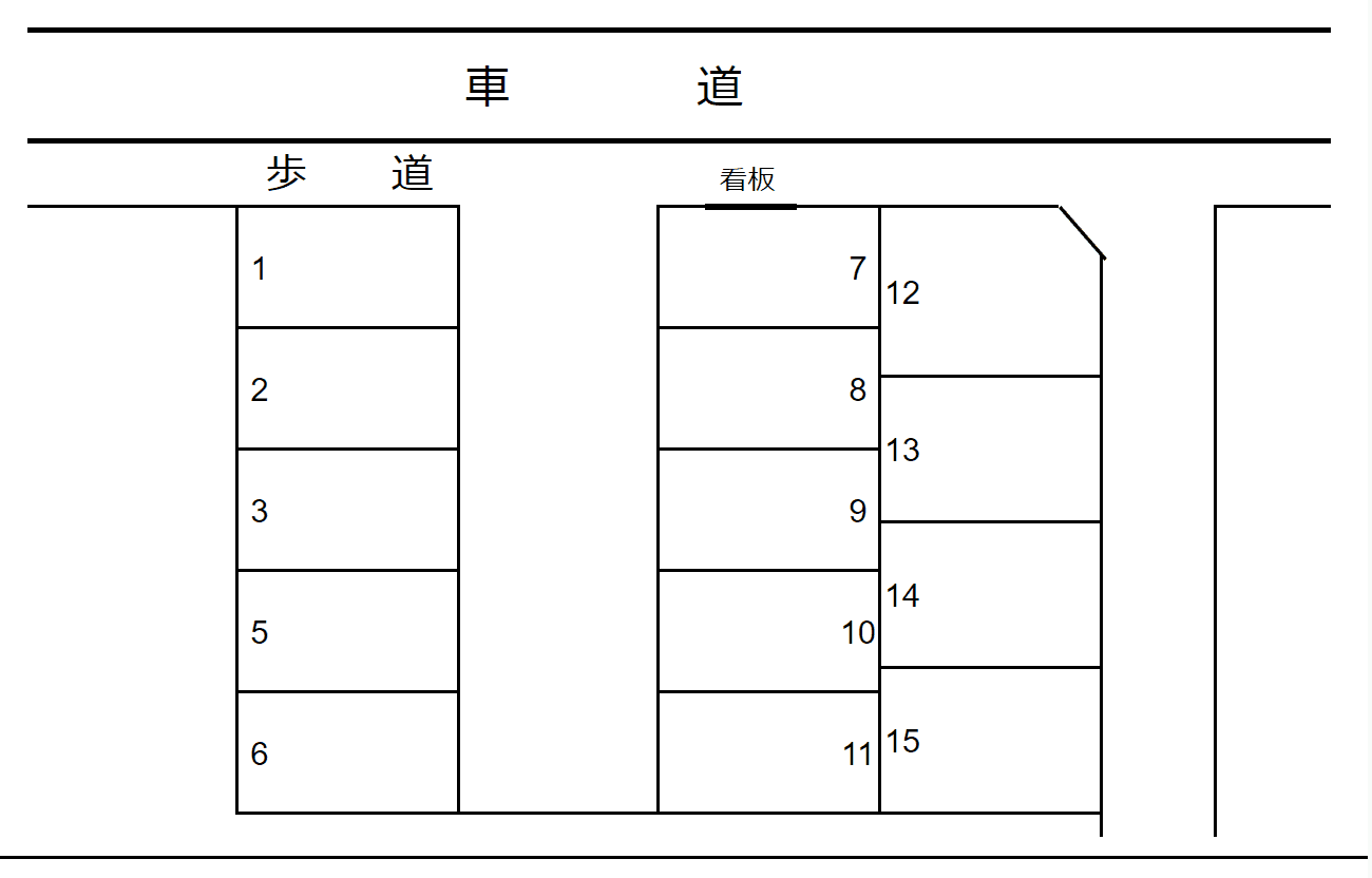 吉崎駐車場の駐車配置図