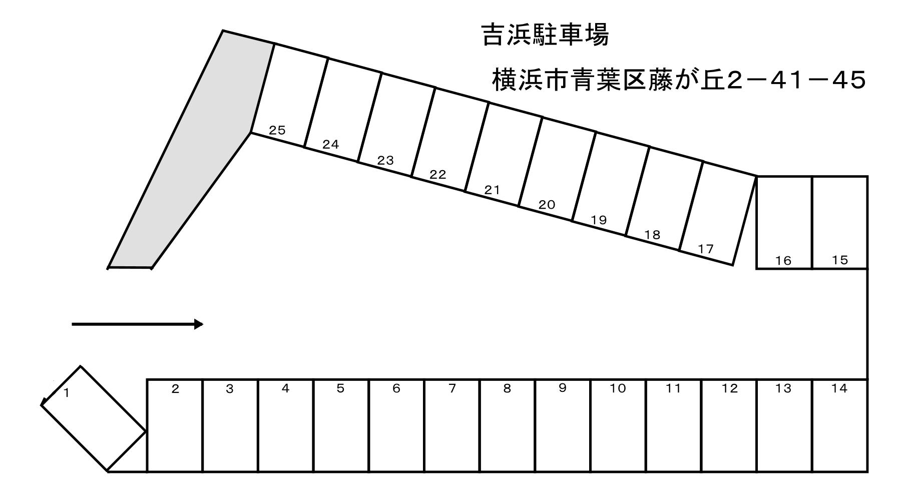 吉浜駐車場の駐車配置図