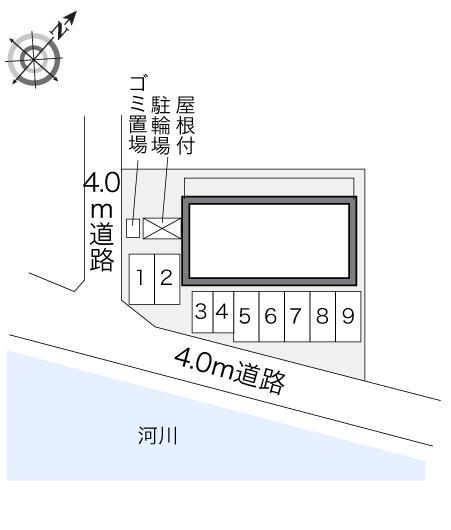 コンフォートドミール(24853)の駐車配置図