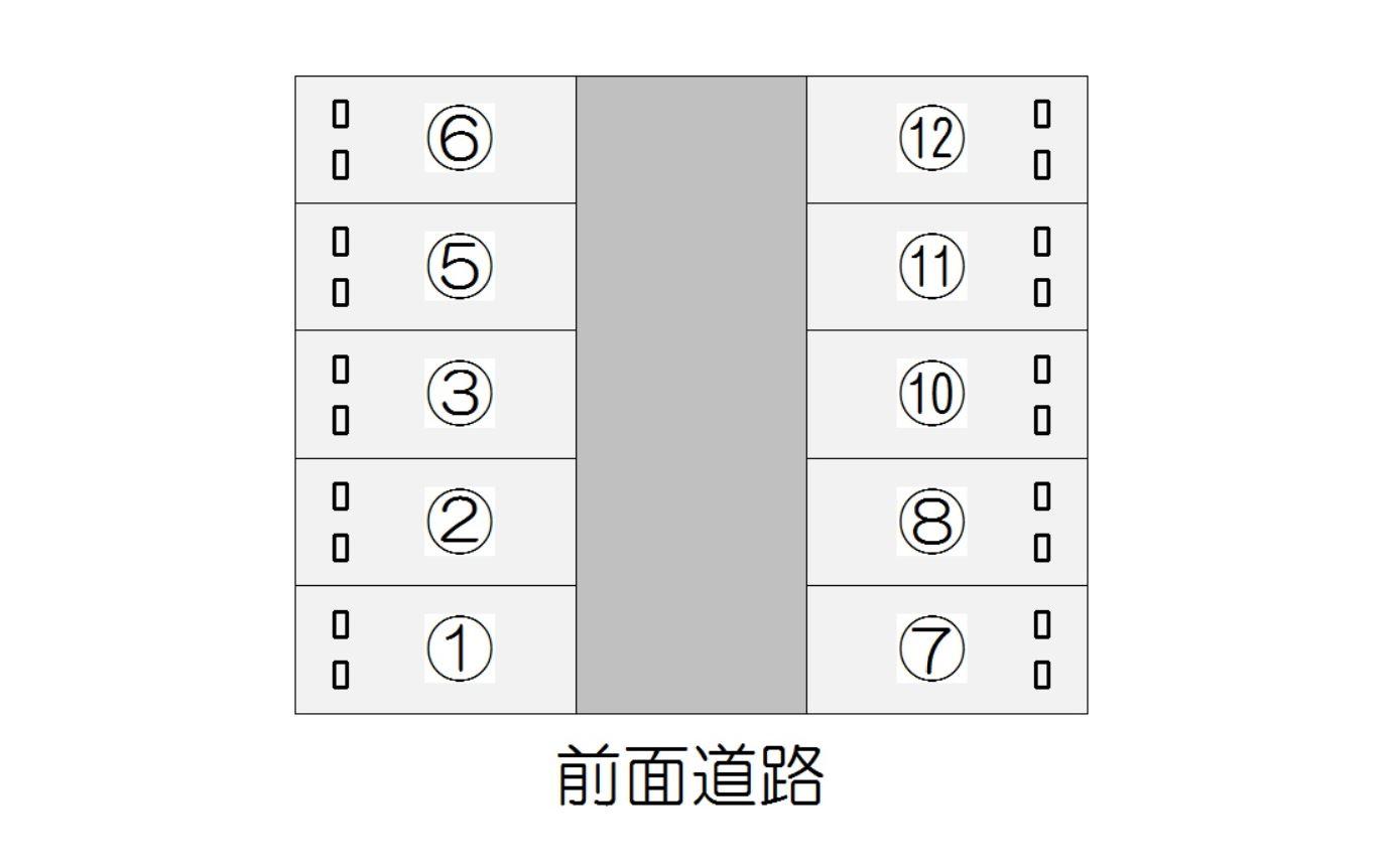 中山パーキングの駐車配置図