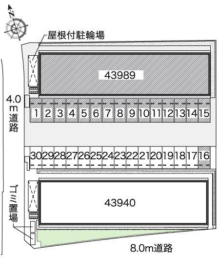住吉Ａ(43939)の駐車配置図
