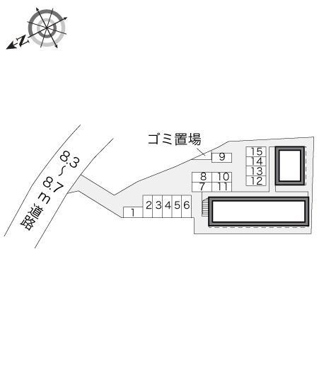 フラワーハイツ(19125)の駐車配置図