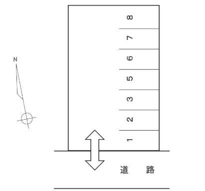 大島町Pの駐車配置図
