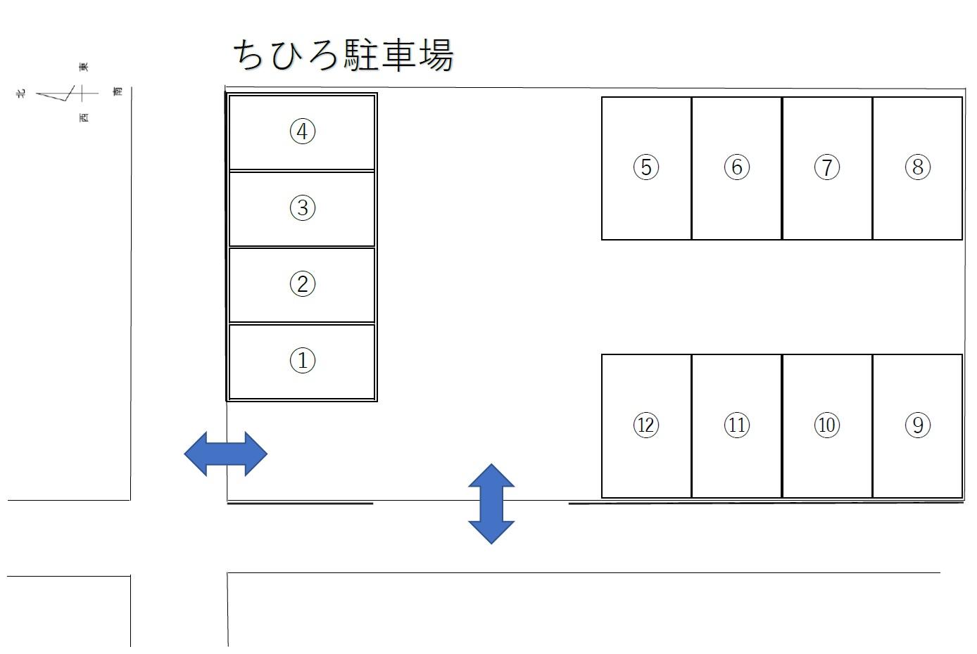ちひろ駐車場の駐車配置図