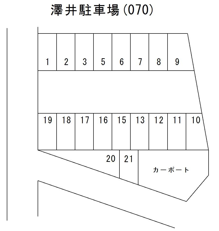 澤井駐車場(070)の駐車配置図