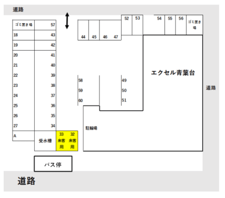 エクセル青葉台の駐車配置図