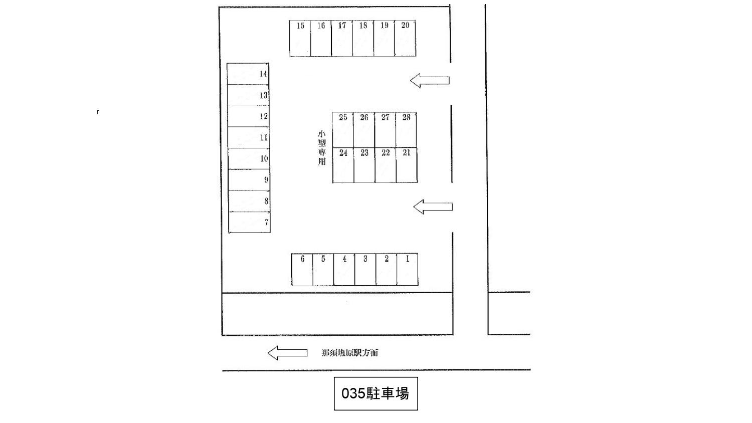 ０３５駐車場の駐車配置図